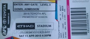 AFL general admission ticket