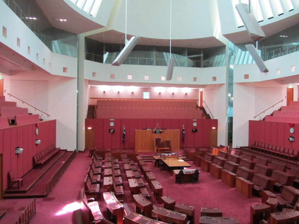 Senate, we've seen this room on TV when the pollies are yelling at each other.